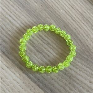 Lime Green Beaded Bracelets Set